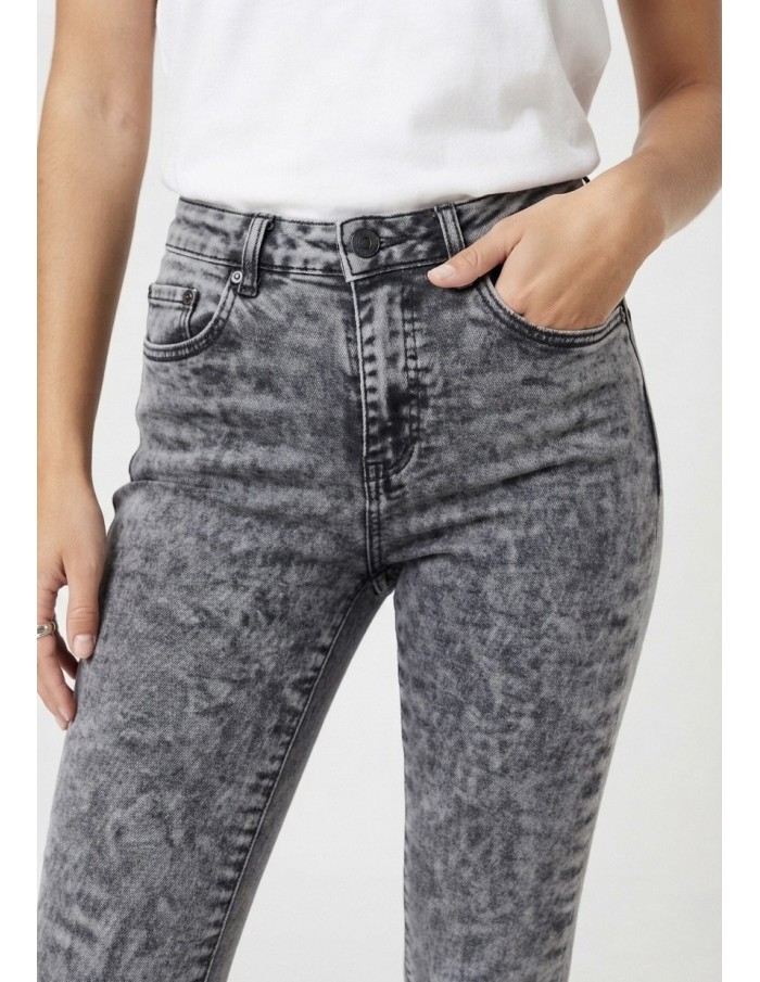 Jean Skinny Push Up Gris Délavé | Zerda