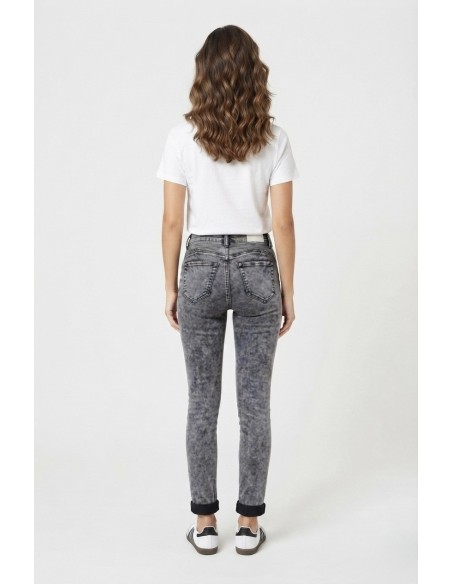 Jean skinny push up gris délavé - vue de dos