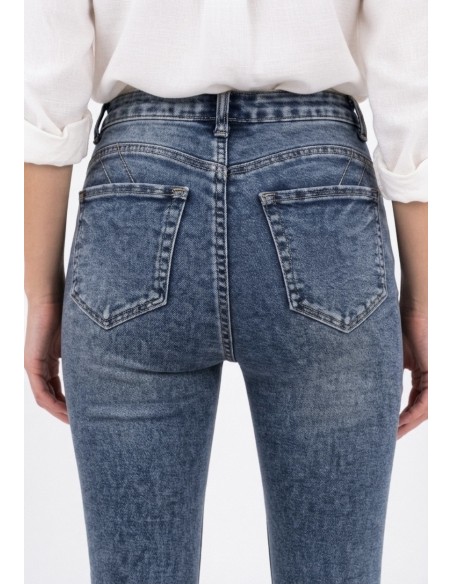 Jean Skinny Push Up Bleu Délavé | Zerda