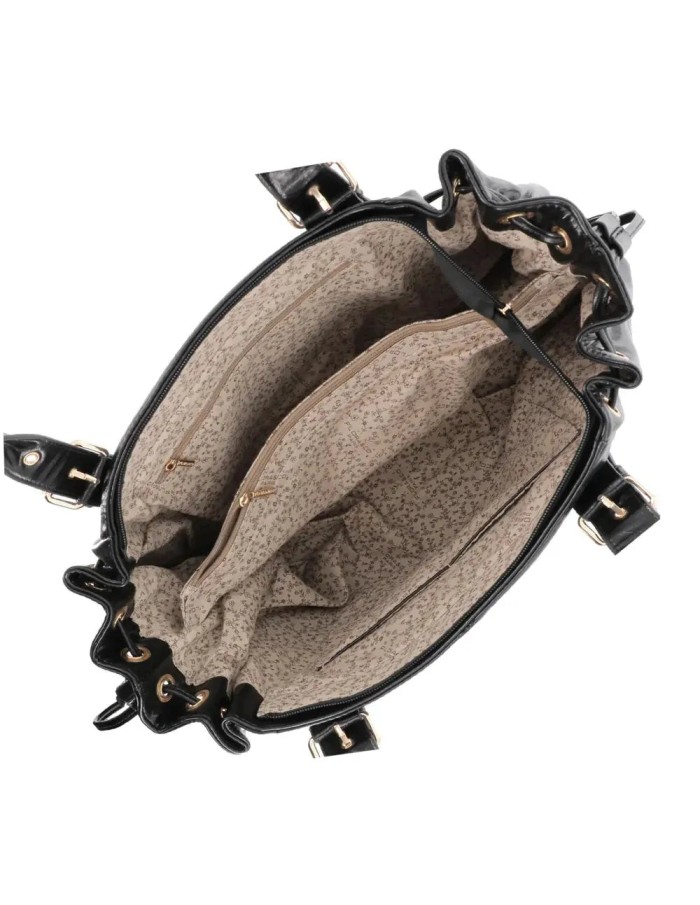 SAC À MAIN CABAS SIMILICUIR NOIR