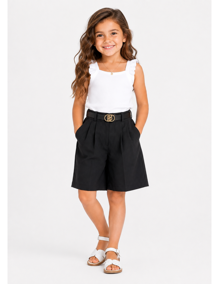 Short Bermuda Ceinturé Fille | Zerda