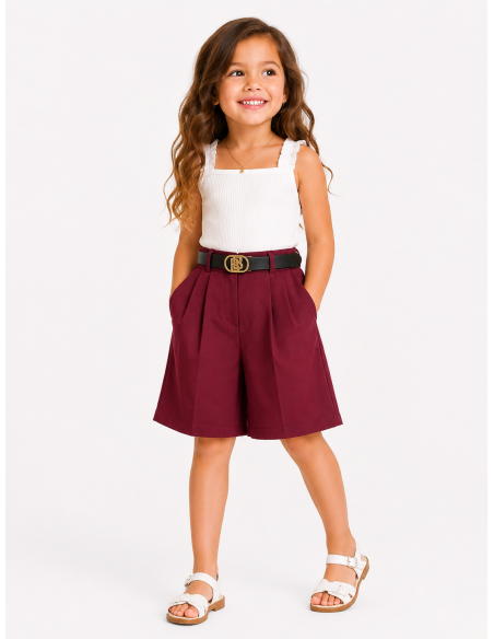 Short Bermuda Ceinturé Fille | Zerda
