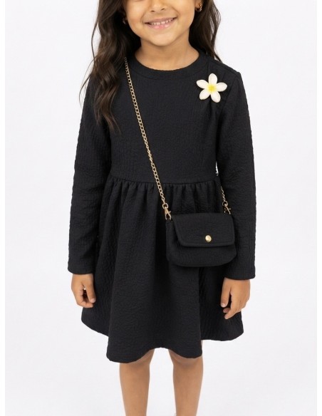 Robe Noir Sac Assorti Fille | Zerda