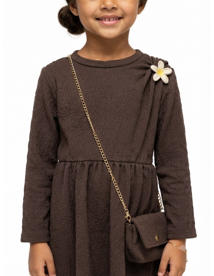 Robe Marron Sac Assorti Fille | Zerda