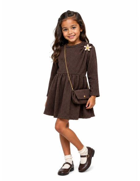 Robe Marron Sac Assorti Fille | Zerda