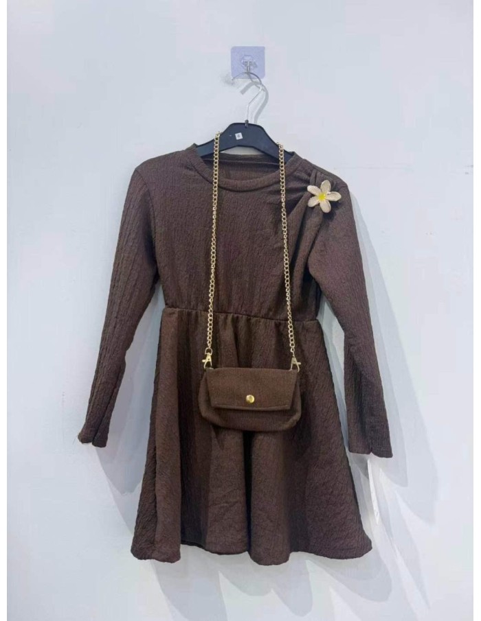 Robe Marron Sac Assorti Fille | Zerda