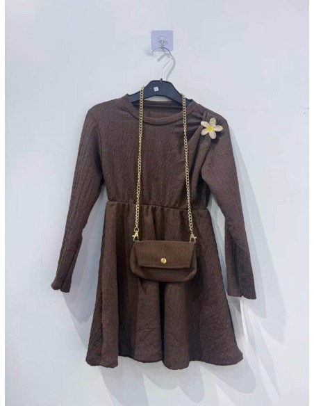 Robe Marron Sac Assorti Fille | Zerda