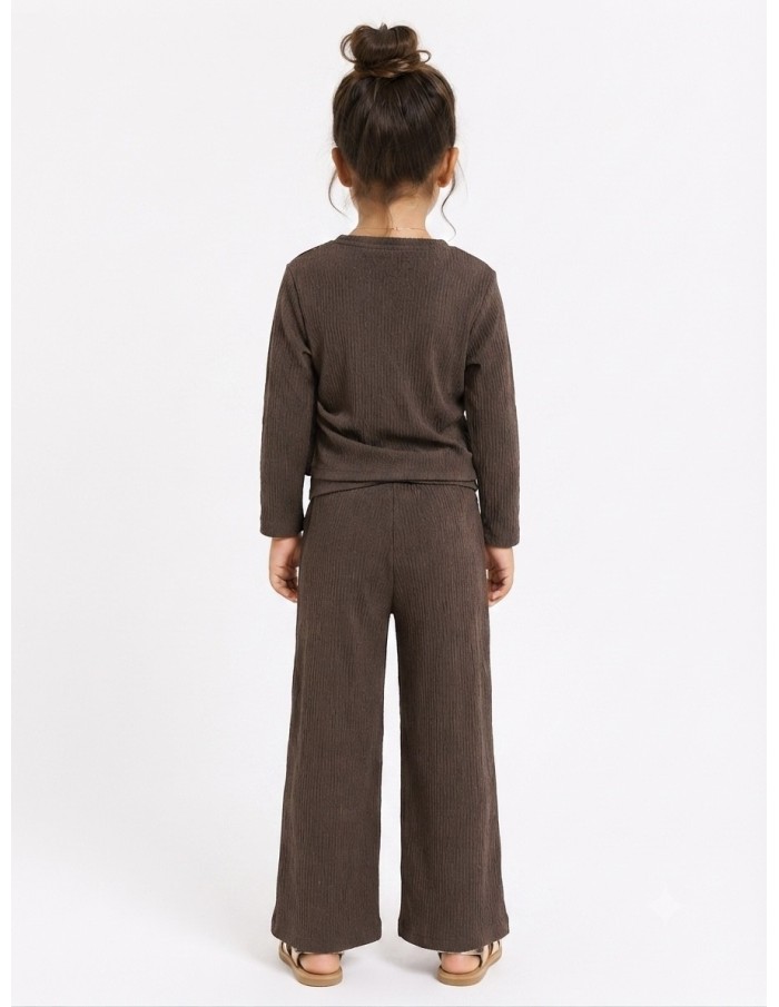 Ensemble Chocolat Fleur Fille | Zerda