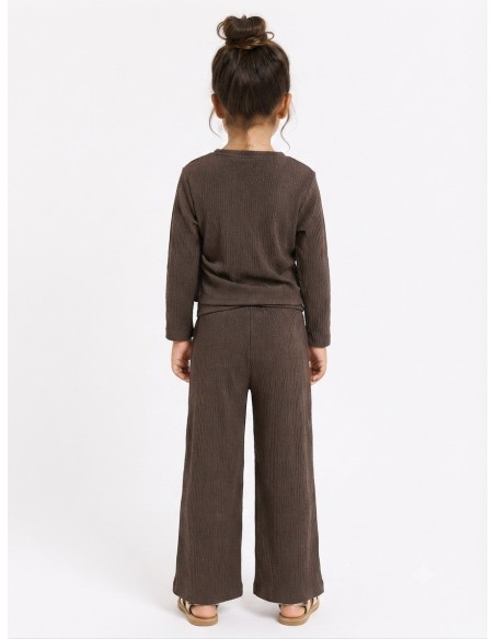 Ensemble Chocolat Fleur Fille | Zerda