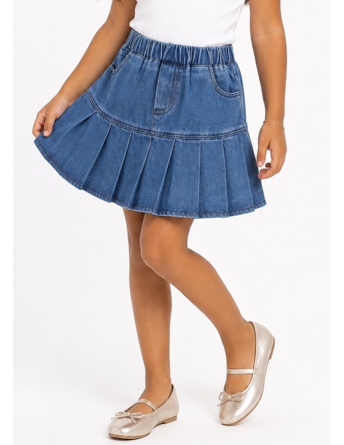 Jupe en Jean Bleu Courte Fille | Zerda