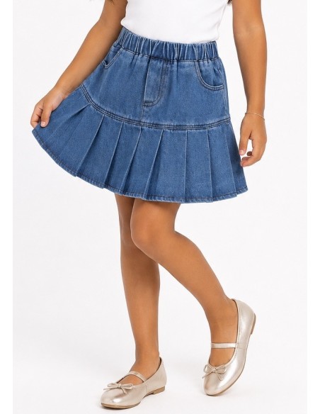 Jupe en Jean Bleu Courte Fille | Zerda