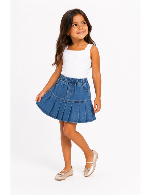 Jupe en Jean Bleu Courte Fille | Zerda 2