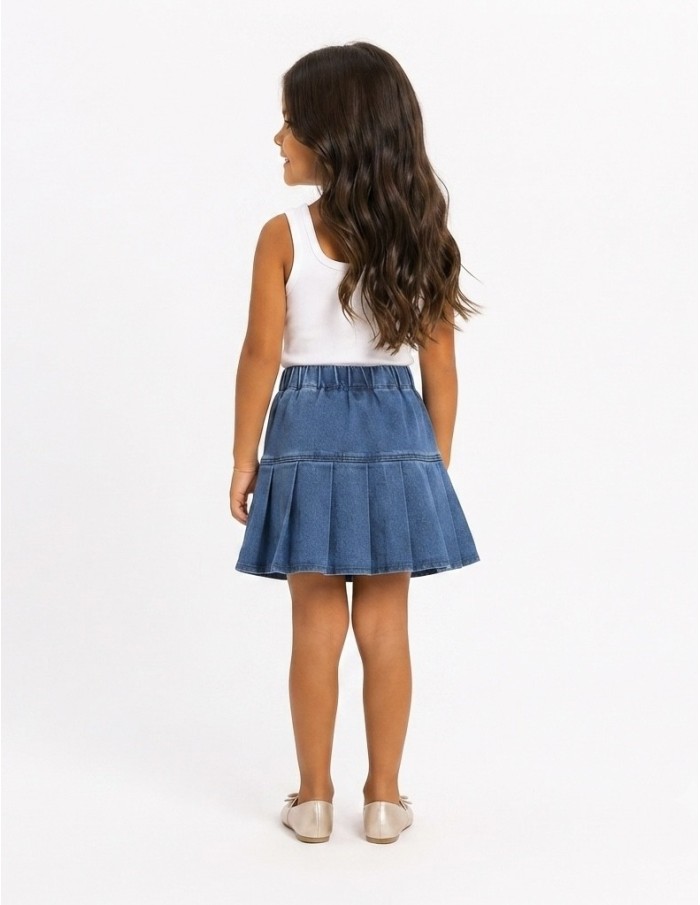 Jupe en Jean Bleu Courte Fille | Zerda