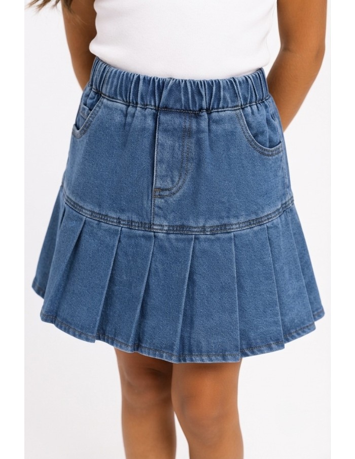 Jupe en Jean Bleu Courte Fille | Zerda