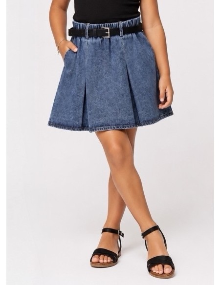 Jupe en Jean Bleu Courte Fille | Zerda