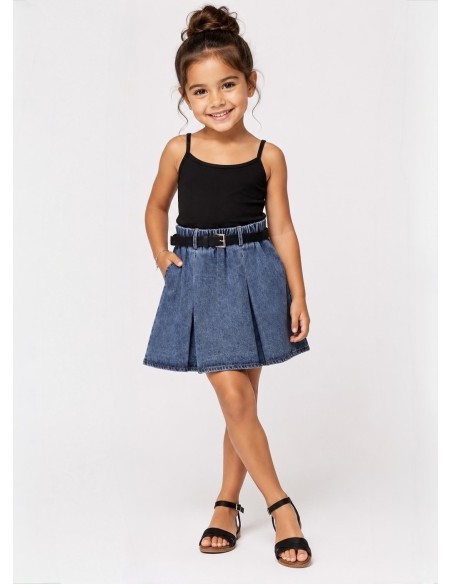 Jupe en Jean Bleu Courte Fille | Zerda
