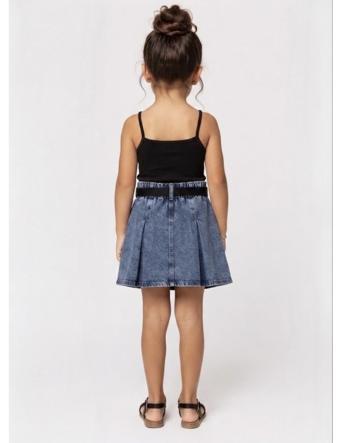 Jupe en Jean Bleu Courte Fille | Zerda