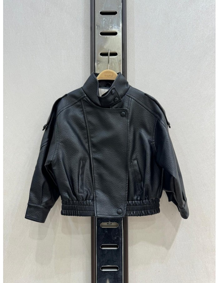 Veste Similicuir Noire Motard Fille | Zerda