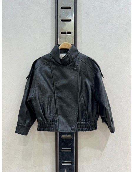 Veste Similicuir Noire Motard Fille | Zerda