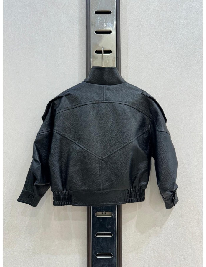 Veste Similicuir Noire Motard Fille | Zerda