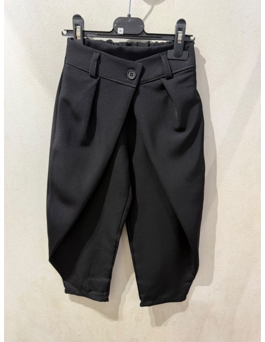 Pantalon Noir Croisé Coupe Barrel Fille - 4 à 14 ans 2