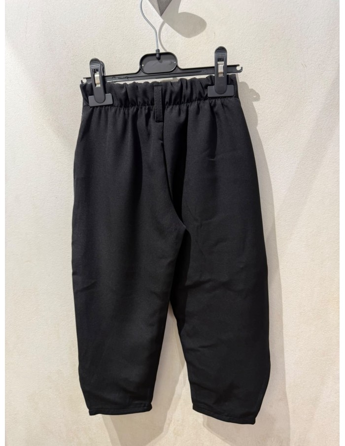 Pantalon Noir Croisé Coupe Barrel Fille - 4 à 14 ans