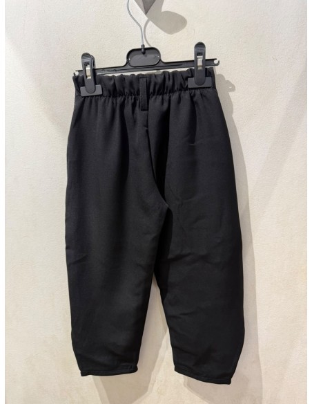 Pantalon Noir Croisé Coupe Barrel Fille - 4 à 14 ans