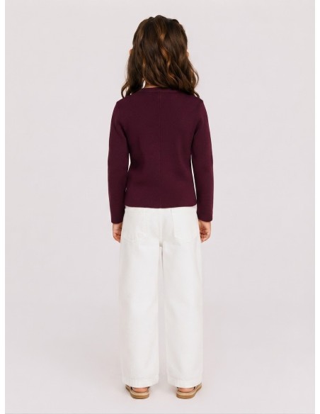 Haut Coquillage Bordeaux Fille | Zerda
