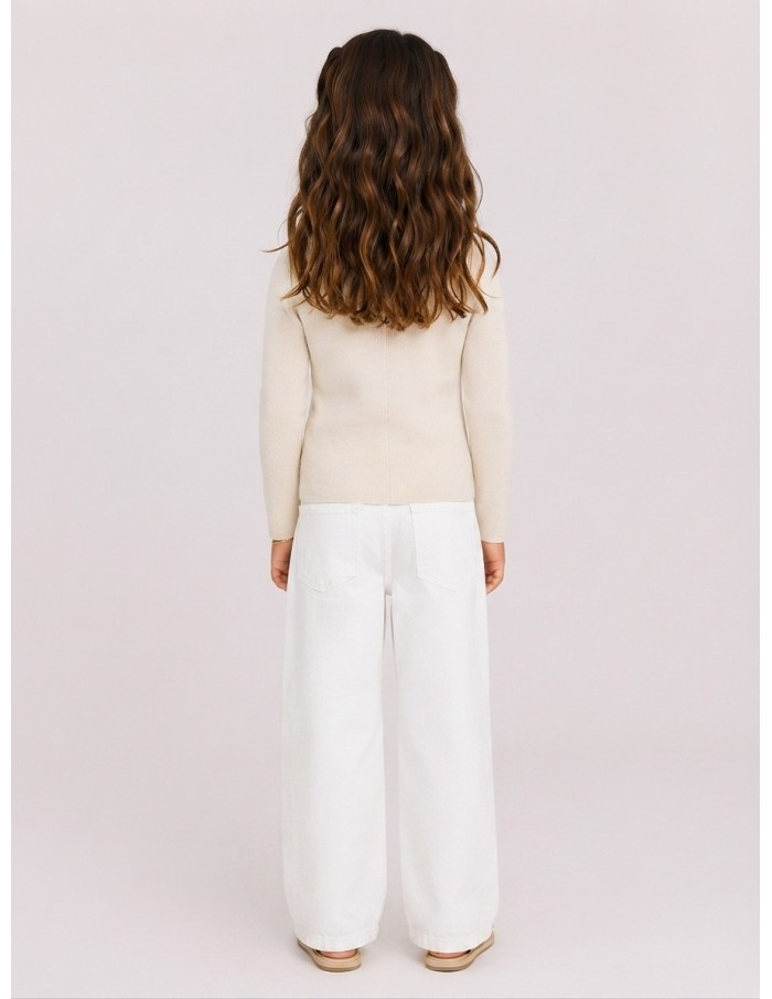 Haut Coquillage Beige Fille | Zerda