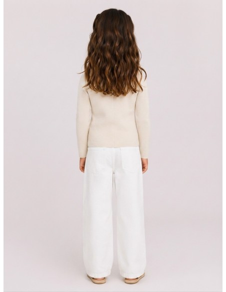 Haut Coquillage Beige Fille | Zerda