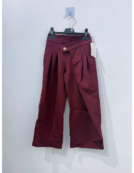 Pantalon Asymétrique Bordeaux Fille | Zerda