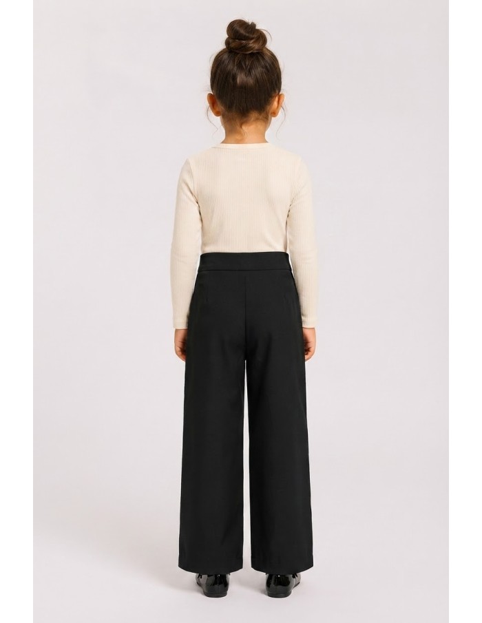 Pantalon Asymétrique Noir Fille | Zerda
