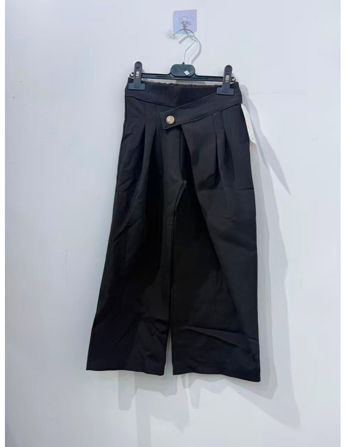Pantalon Asymétrique Noir Fille | Zerda