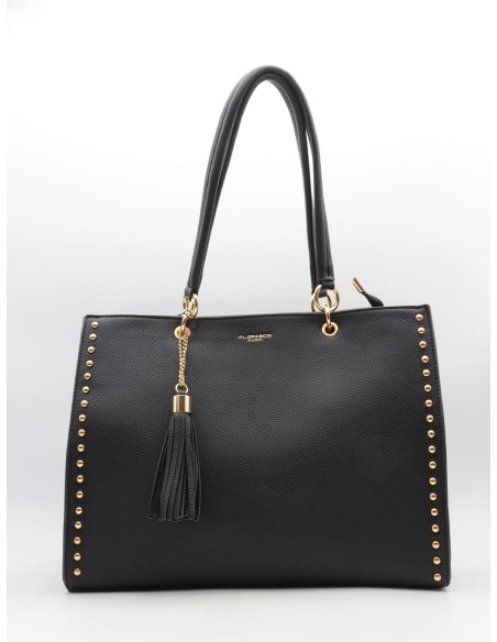 Sac Cabas Noir Clouté Flora & Co | Zerda