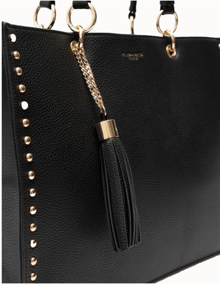 Sac Cabas Noir Clouté Flora & Co | Zerda