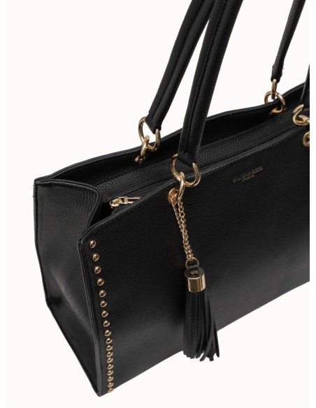 Sac Cabas Noir Clouté Flora & Co | Zerda