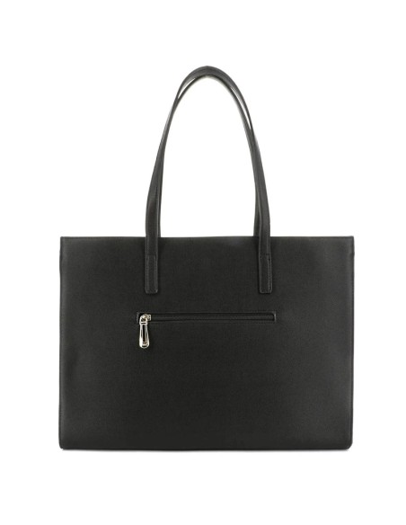 Sac Cabas Noir Pompon Foulard Flora & Co | Zerda