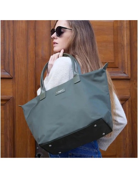 Sac Cabas Souple Gris Toile Flora & Co | Zerda