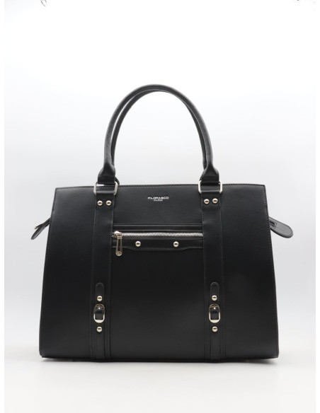 Sac Porté Main Noir Cloutée Flora & Co | Zerda