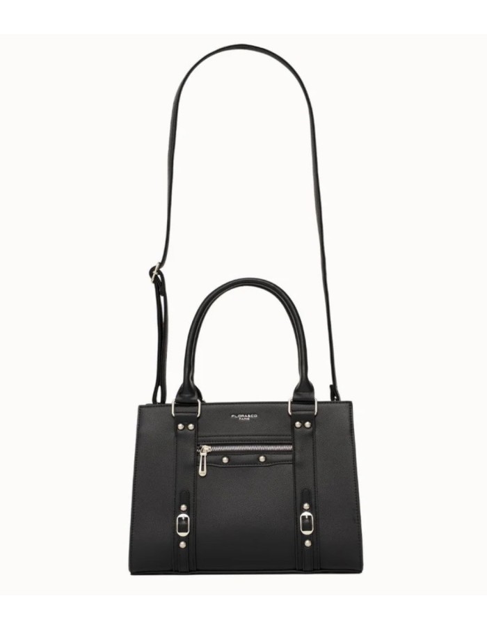 Sac Porté Main Noir Cloutée Flora & Co | Zerda