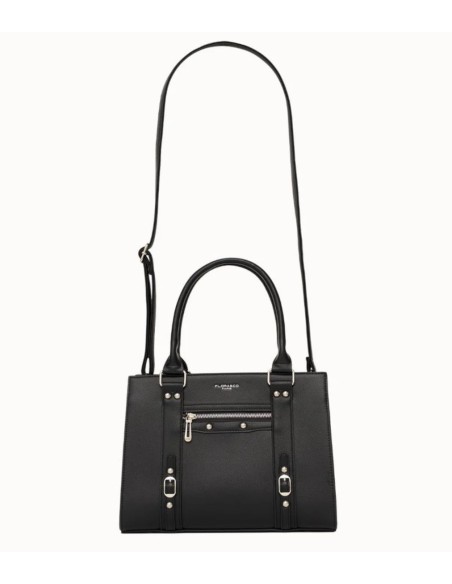 Sac Porté Main Noir Cloutée Flora & Co | Zerda
