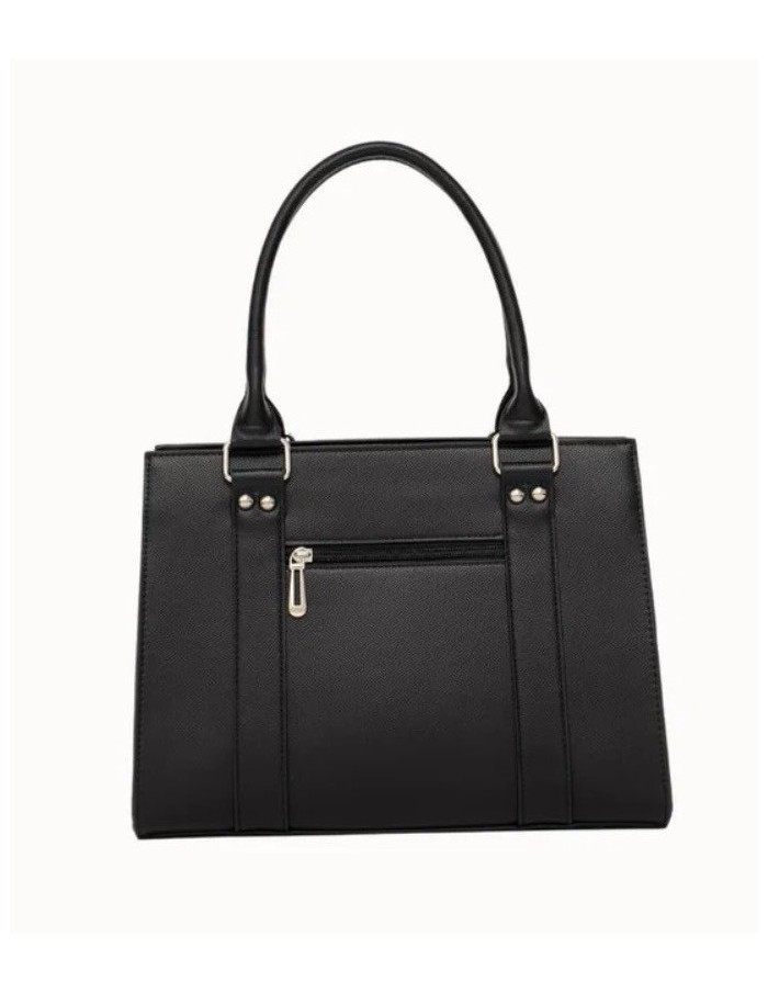 Sac Porté Main Noir Cloutée Flora & Co | Zerda
