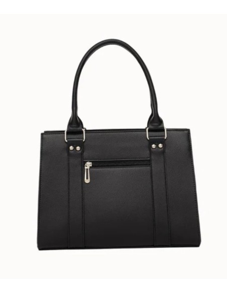 Sac Porté Main Noir Cloutée Flora & Co | Zerda