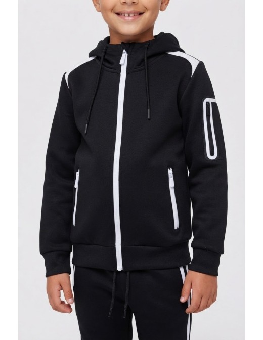 Ensemble Jogging Noir et Blanc Enfant | Zerda 2