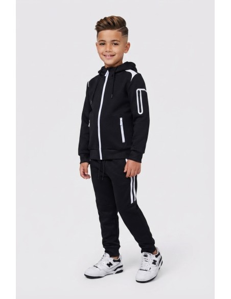Ensemble Jogging Noir et Blanc Enfant | Zerda