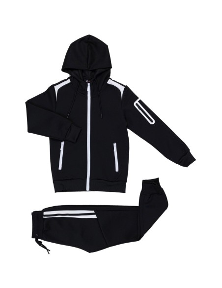 Ensemble Jogging Noir et Blanc Enfant | Zerda