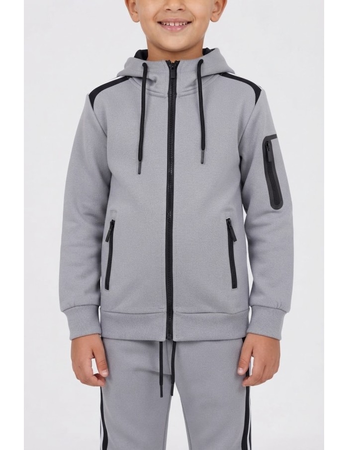 Ensemble Jogging Gris et Noir Enfant | Zerda