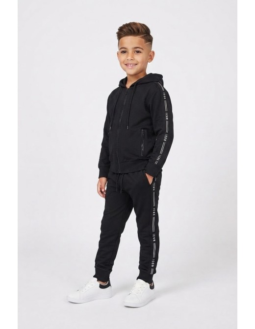 Ensemble Jogging Noir Icon Enfant | Zerda