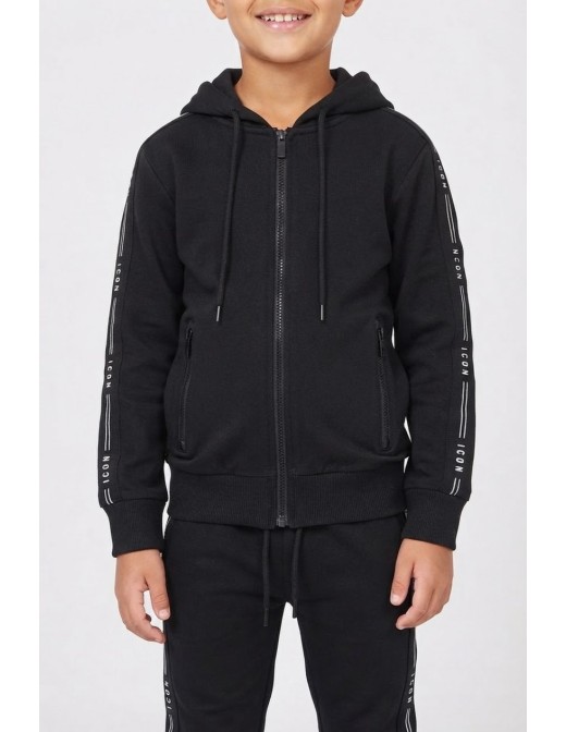 Ensemble Jogging Noir Icon Enfant | Zerda 2