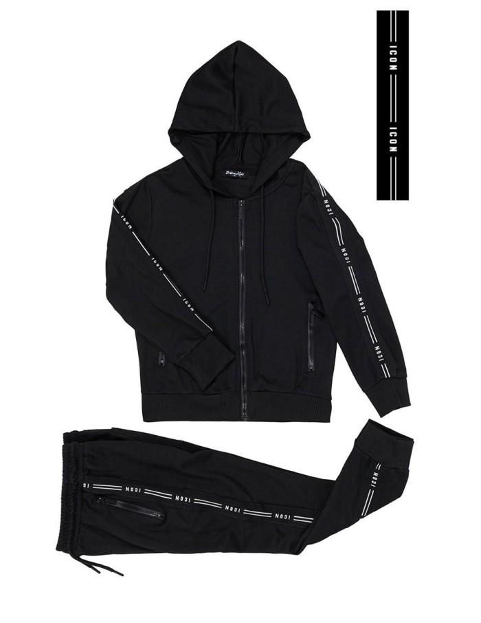 Ensemble Jogging Noir Icon Enfant | Zerda